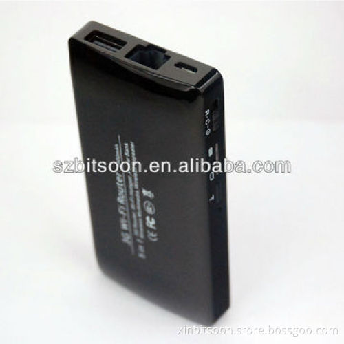 Multifunction 5-in-1 3G Wi-Fi Router Power Bank with SIM Slot and 2400mAh